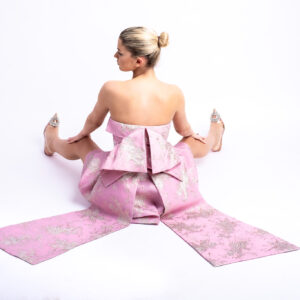 Fem Brocate Rose Bow - Image 8