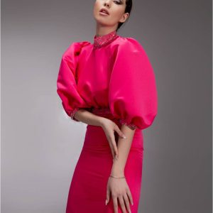 Midi pink dress