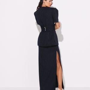Set of blazer and midi skirt with cutouts - Image 4